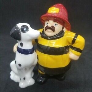 Westland Fireman and Dalmatian Dog Salt & Pepper